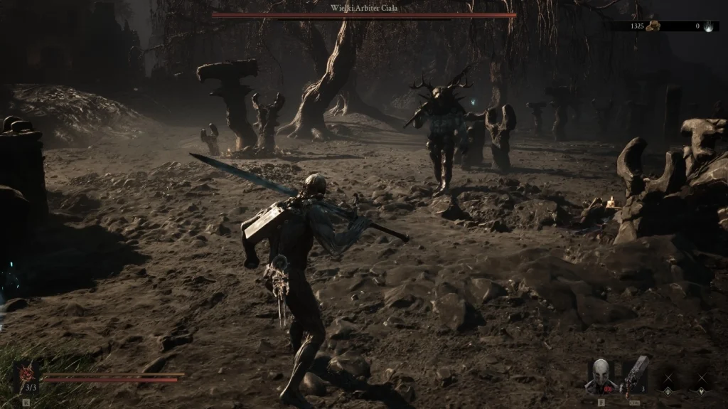 Pokonany miniboss w Mortal Shell II oraz elementy wyposażenia lub wzmocnienia zdobyte po walce.
