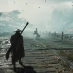 Soul na drewnianym moście w deszczu w Phantom Blade Zero
