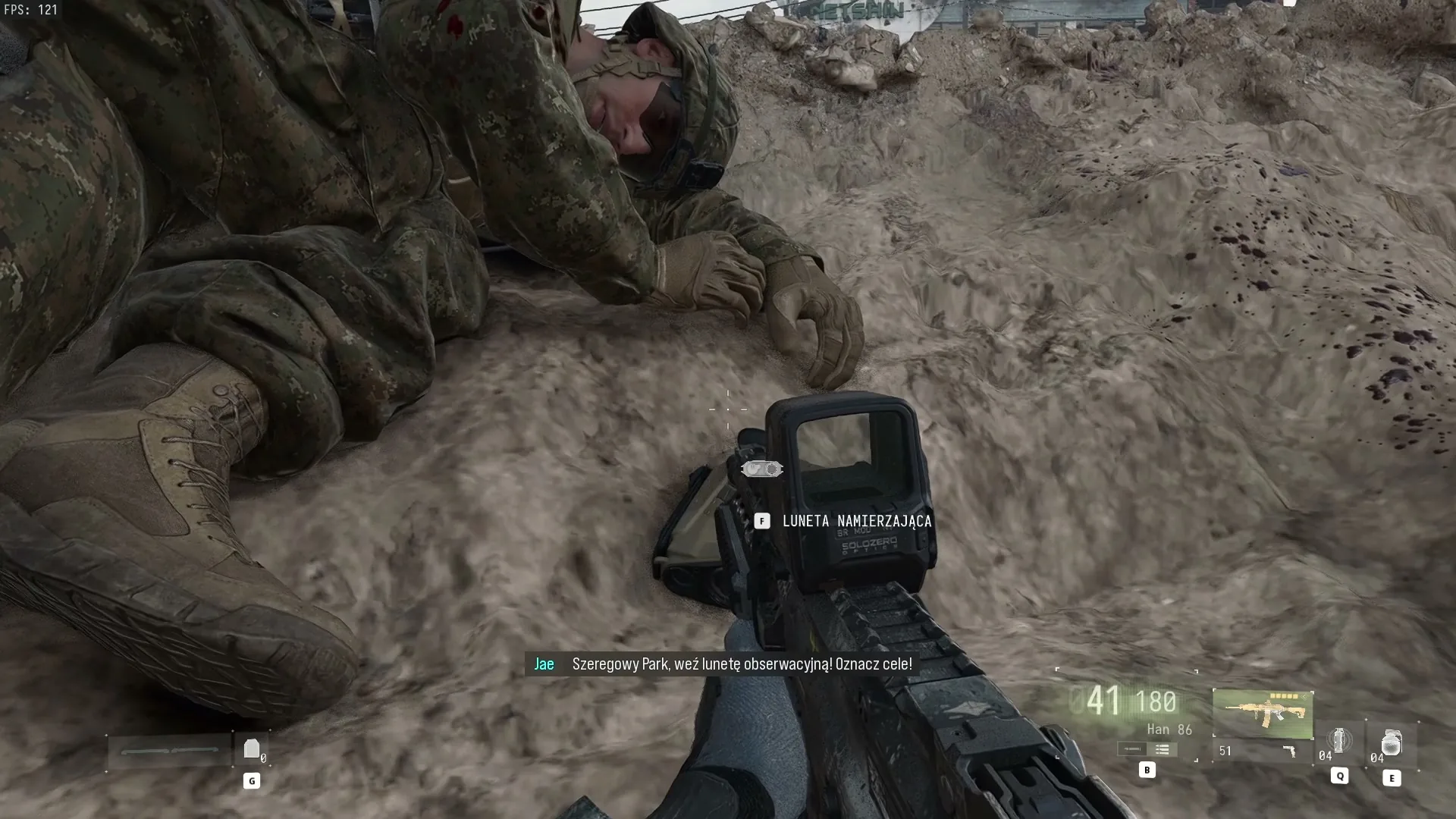 Luneta namierzająca na plaży w misji Kontratak w Modern Warfare 4